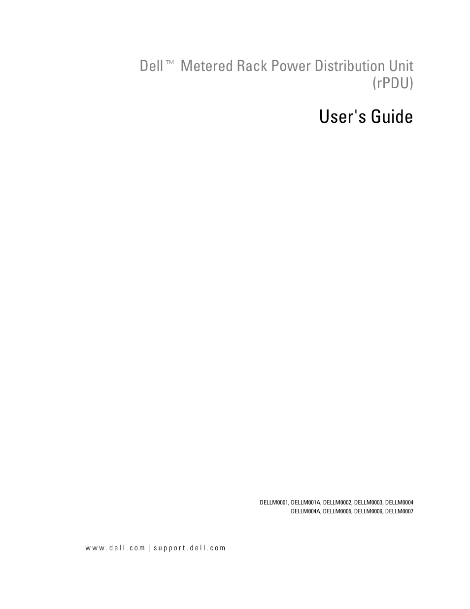 Dell Metered PDU LCD User Manual | 90 pages