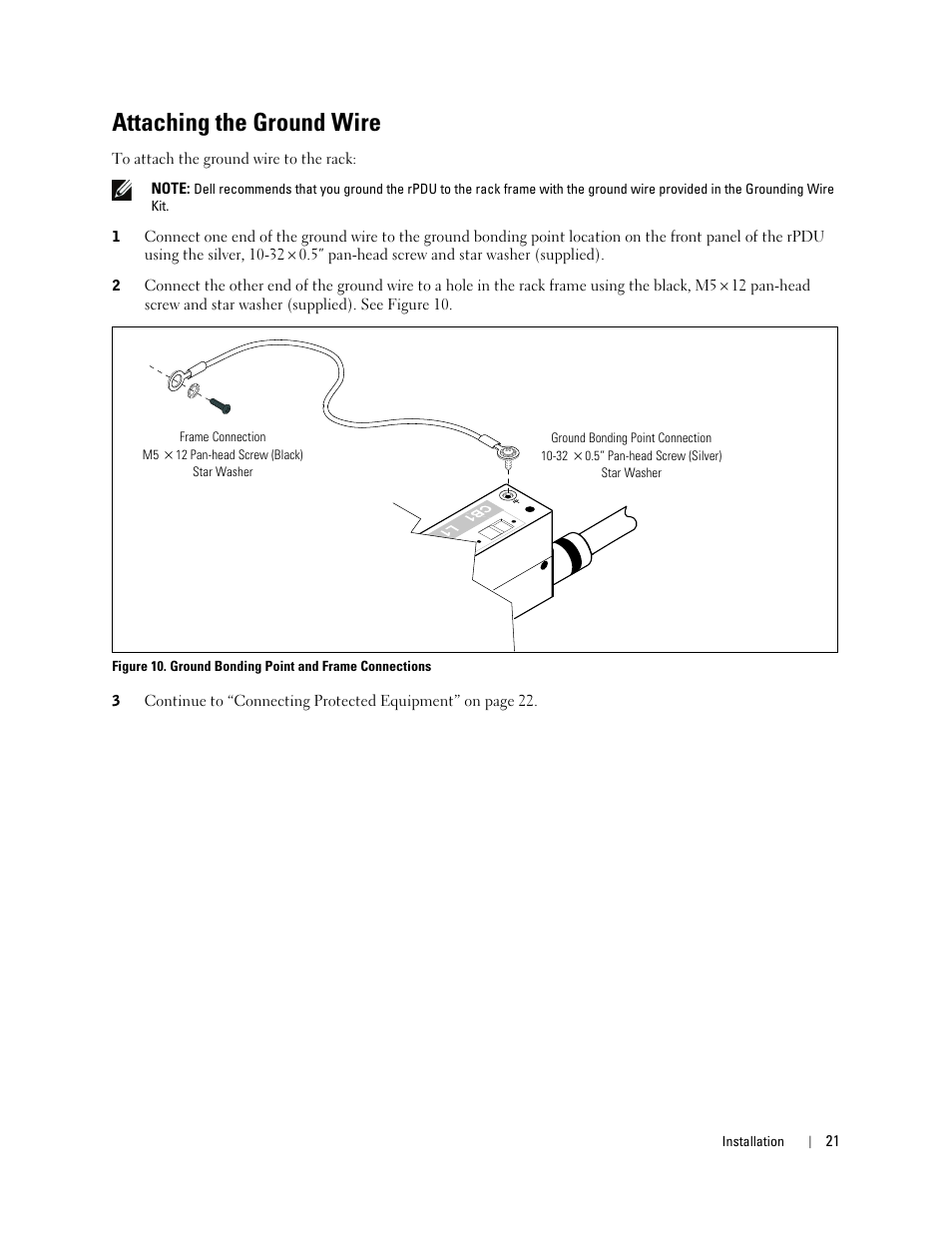 Attaching the ground wire | Dell Metered PDU LCD User Manual | Page 21 / 90