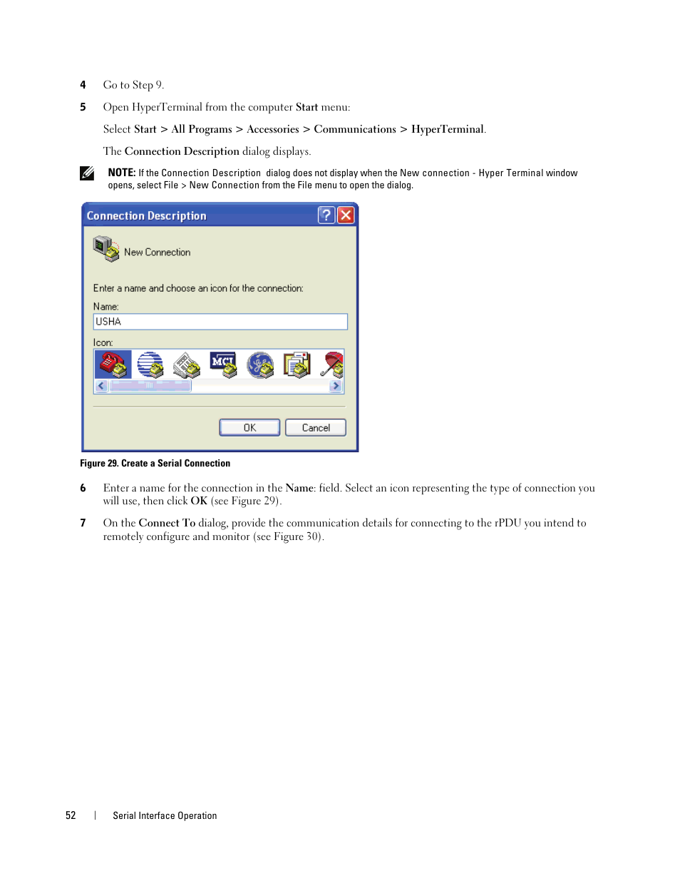 If you are creating a new connection, go to step 5 | Dell Metered PDU LCD User Manual | Page 52 / 90