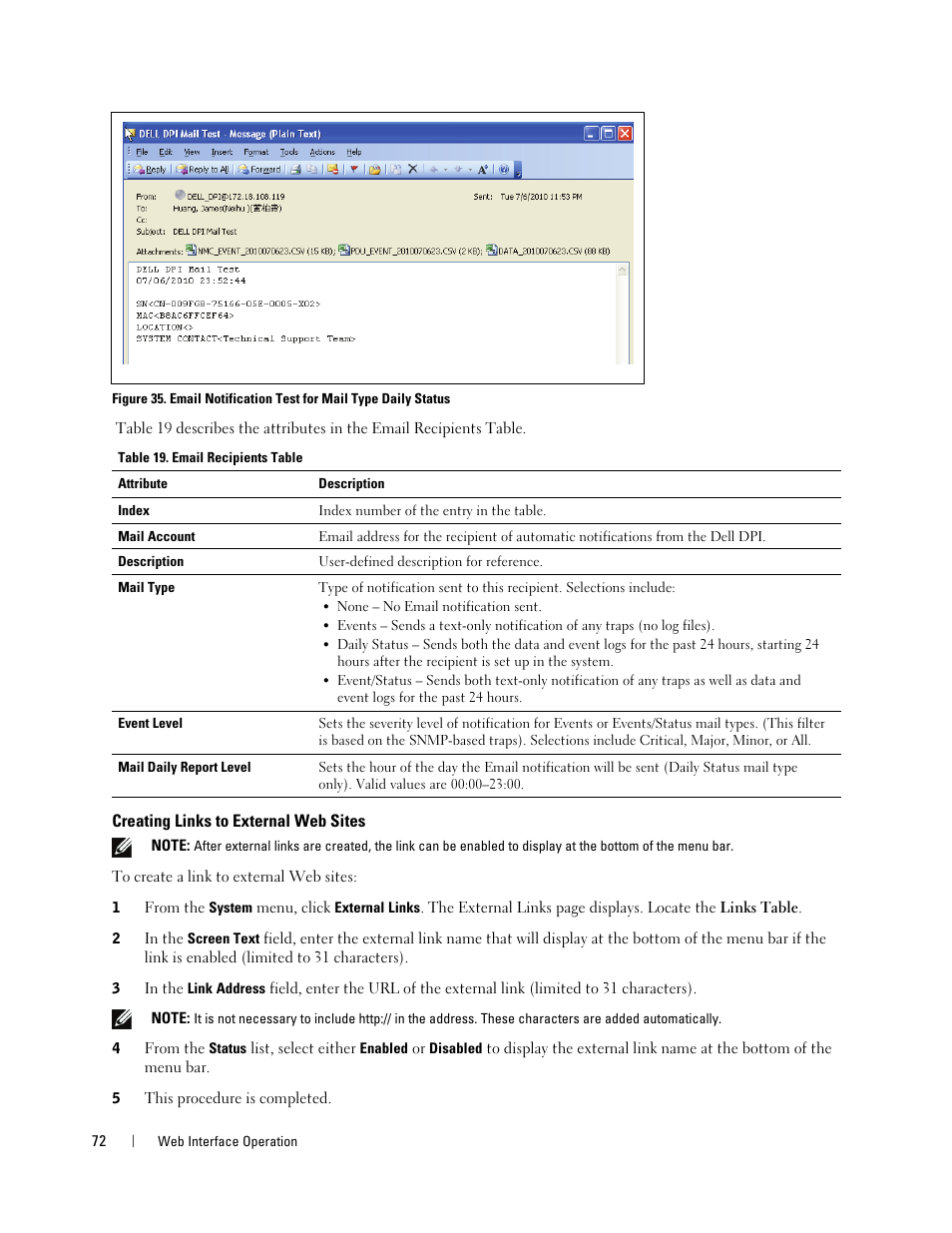 Creating links to external web sites | Dell Metered PDU LCD User Manual | Page 72 / 90