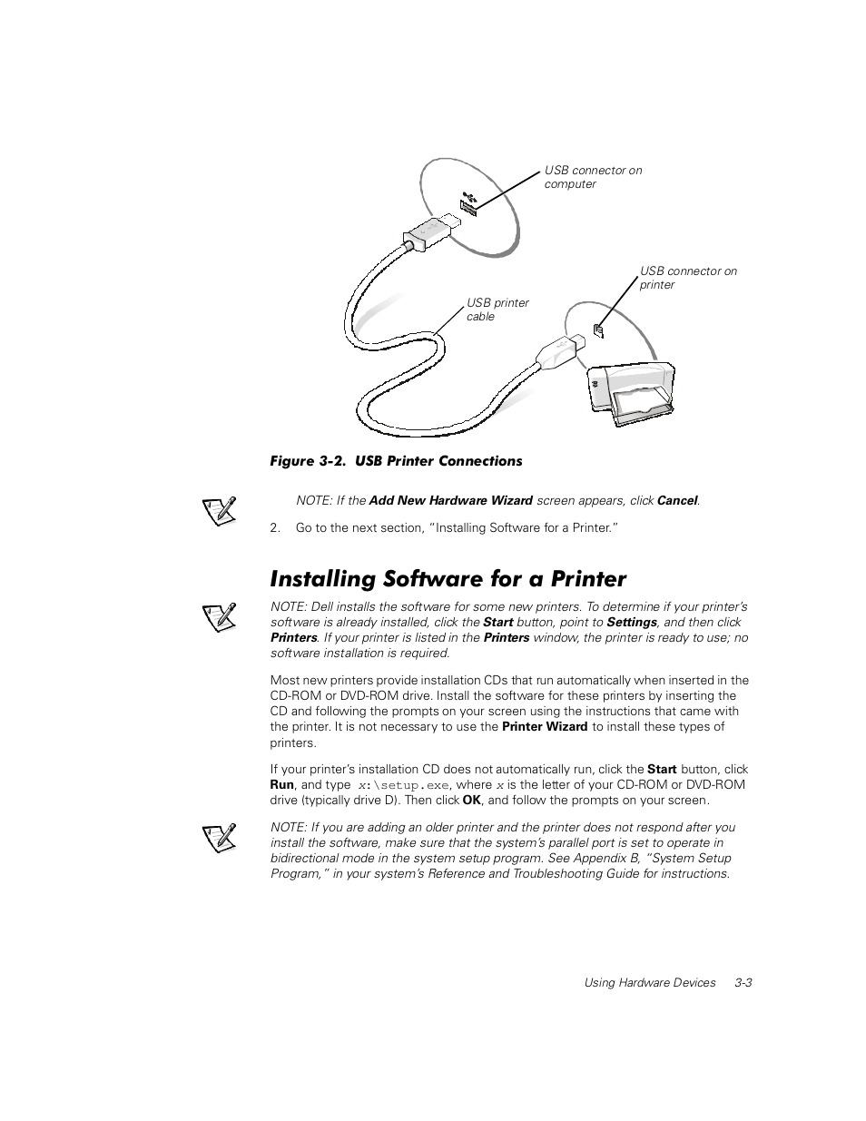 Installing software for a printer, Installing software for a printer -3 | Dell Inspiron 2000 User Manual | Page 13 / 18
