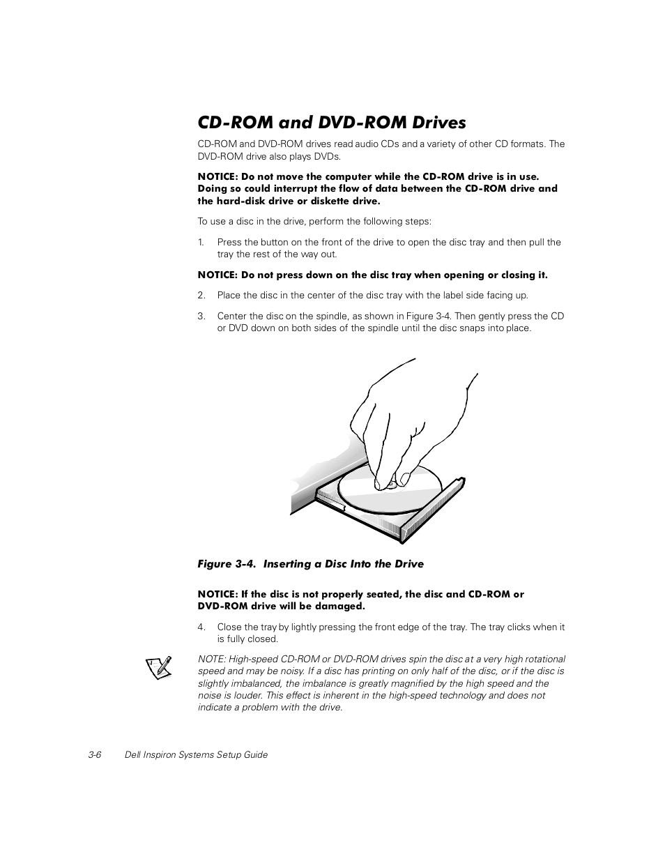 Cd-rom and dvd-rom drives, Cd-rom and dvd-rom drives -6 | Dell Inspiron 2000 User Manual | Page 16 / 18