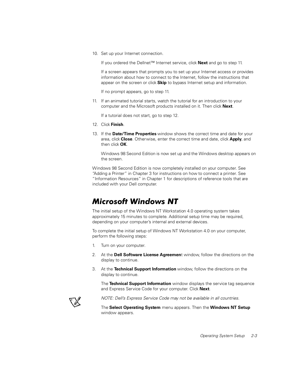 Microsoft windows nt, Microsoft windows nt -3 | Dell Inspiron 2000 User Manual | Page 9 / 18
