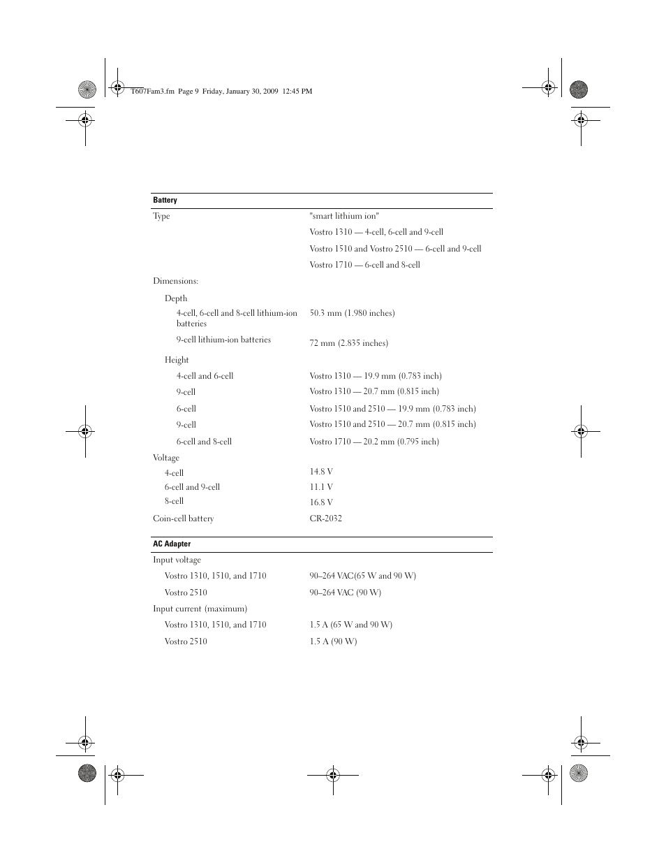 Dell Vostro 2510 (Early 2009) User Manual | Page 9 / 12
