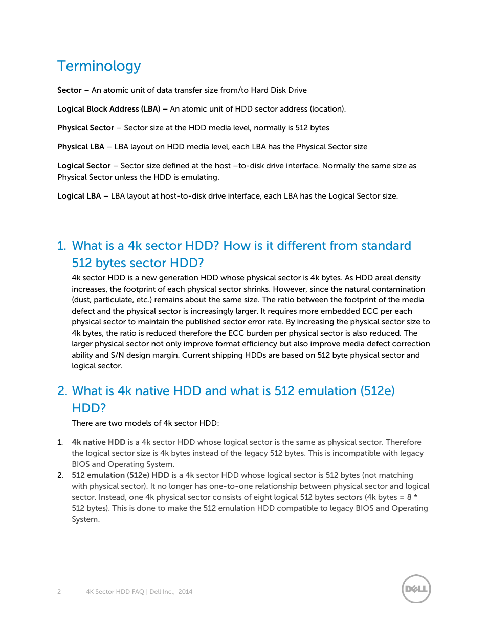 Terminology | Dell PowerEdge R530 User Manual | Page 2 / 6