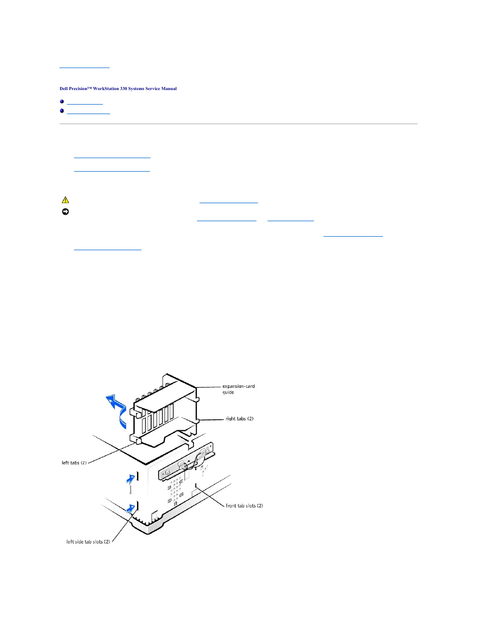 Expansion-card guide | Dell Precision 330 User Manual | Page 32 / 72