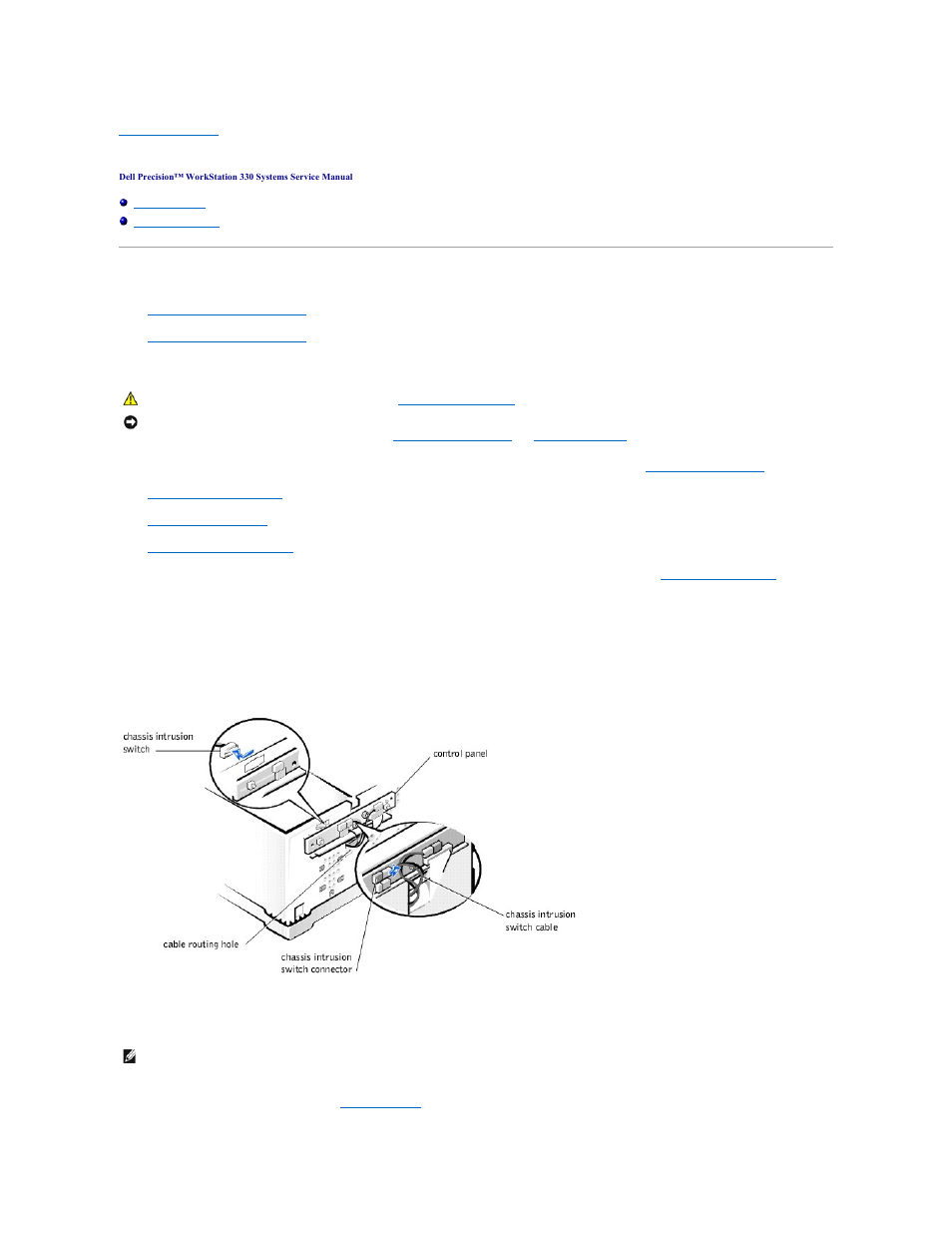 Chassis intrusion switch | Dell Precision 330 User Manual | Page 5 / 72