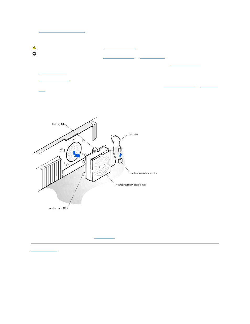 Removing the microprocessor cooling fan | Dell Precision 330 User Manual | Page 51 / 72