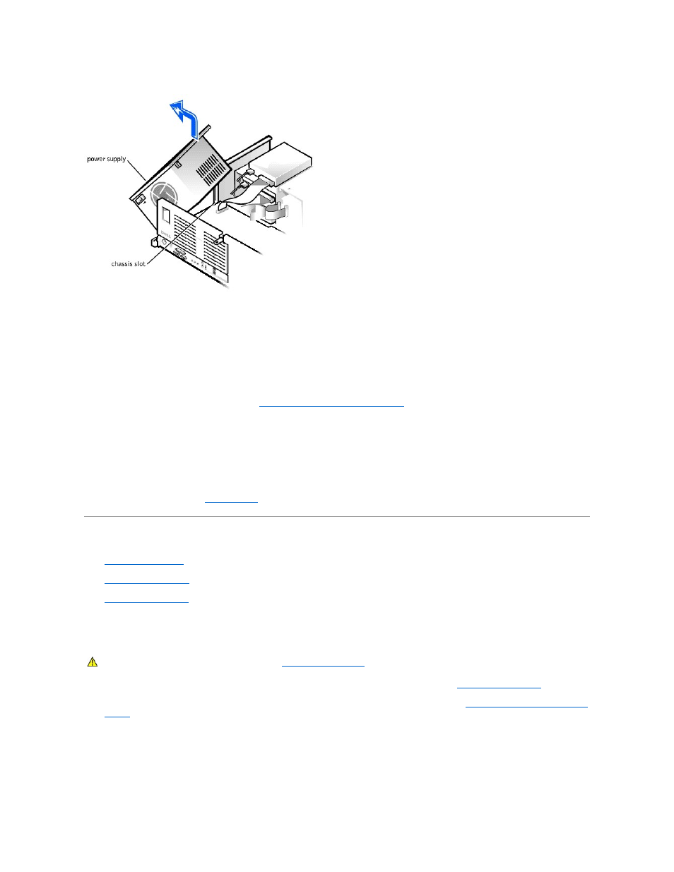 Mini tower chassis, Replacing the power supply | Dell Precision 330 User Manual | Page 55 / 72