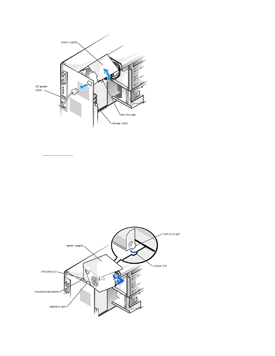 Removing the power supply | Dell Precision 330 User Manual | Page 56 / 72