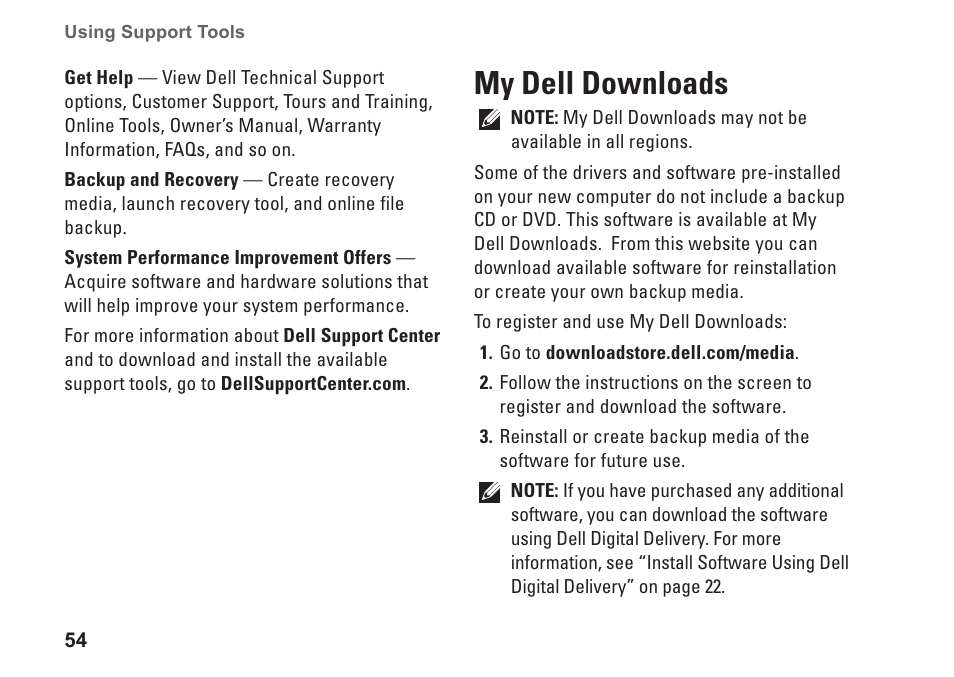 My dell downloads | Dell Inspiron 15 (M5010, Early 2010) User Manual | Page 56 / 96