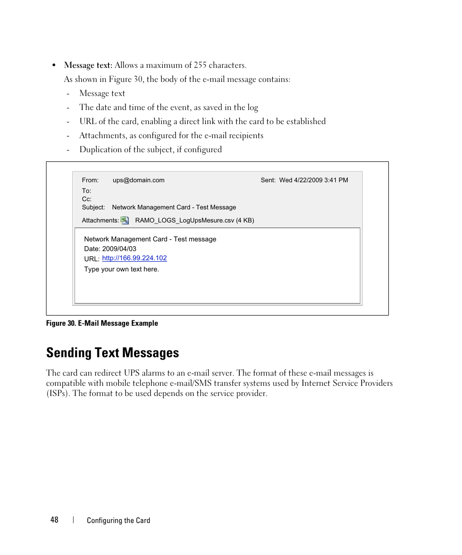 Sending text messages | Dell UPS 1000T User Manual | Page 48 / 88