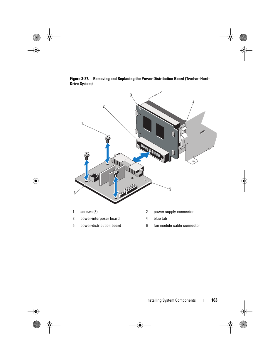 Power supply fan module. see figure 3-37, 36 and figure 3-37, Igure 3-37 | Dell PowerEdge R510 User Manual | Page 163 / 216