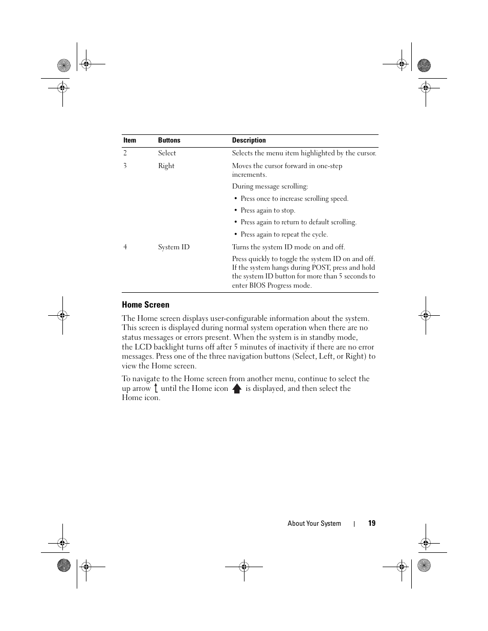 Home screen | Dell PowerEdge R510 User Manual | Page 19 / 216
