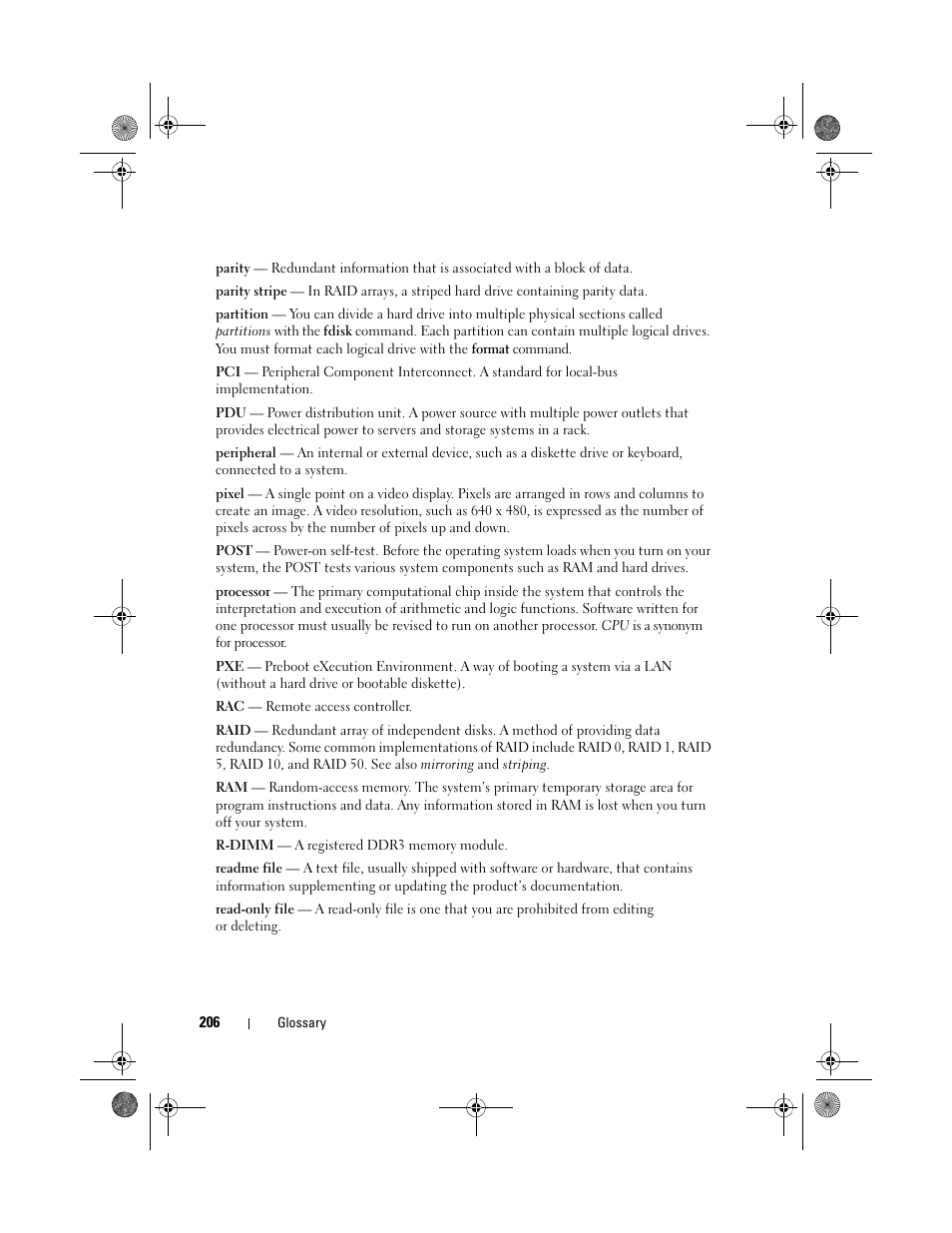 Dell PowerEdge R510 User Manual | Page 206 / 216