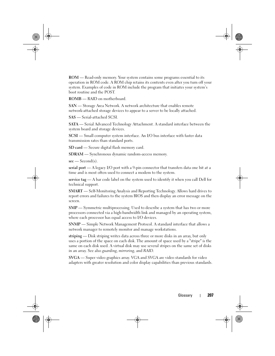 Dell PowerEdge R510 User Manual | Page 207 / 216