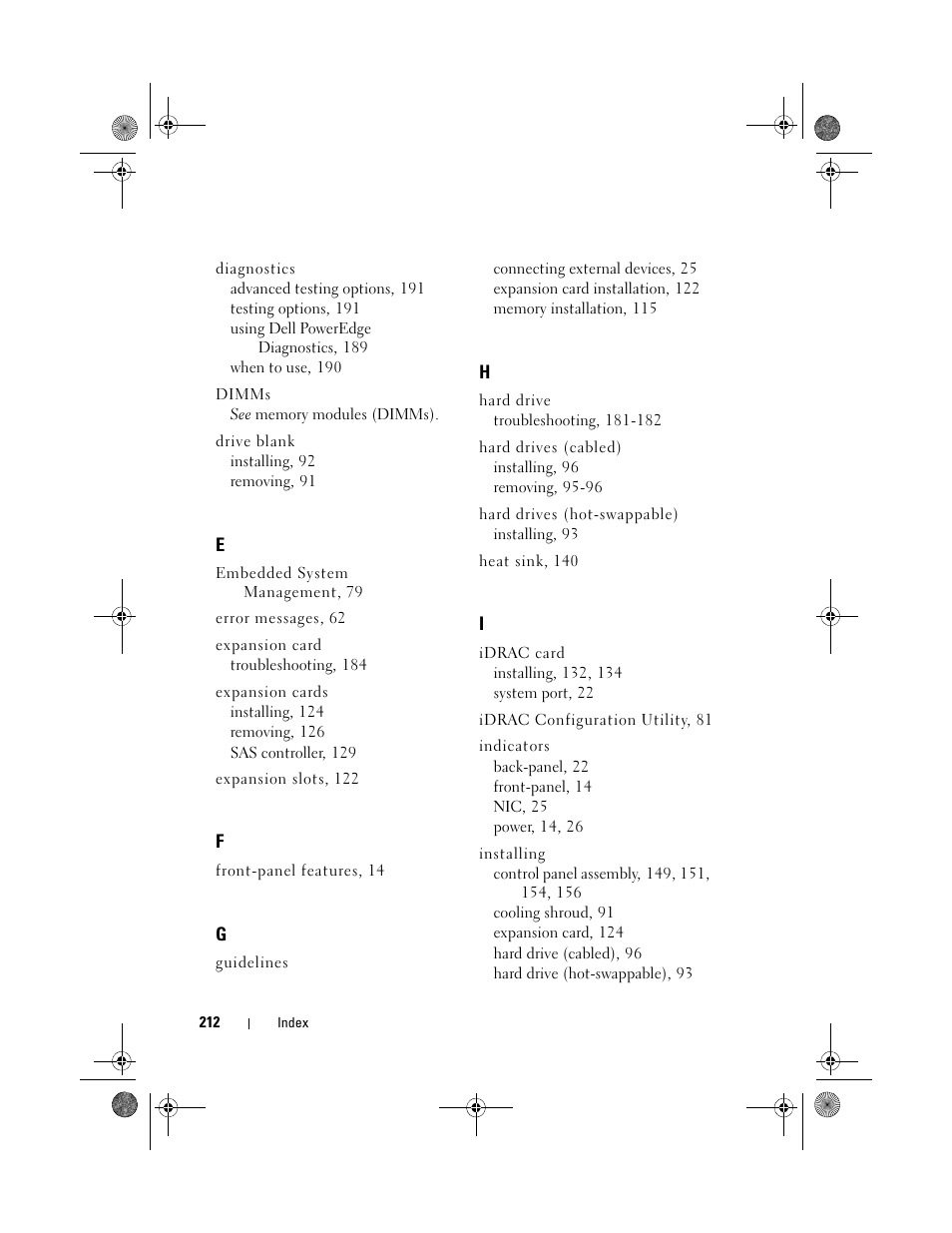 Dell PowerEdge R510 User Manual | Page 212 / 216