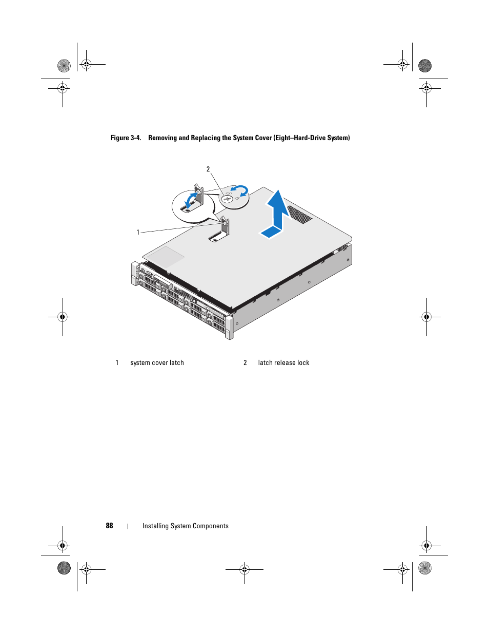 Ed position. see figure 3-4 and f, Figure 3-4 and f, Em demonstrated in figure 3-4 also | Dell PowerEdge R510 User Manual | Page 88 / 216