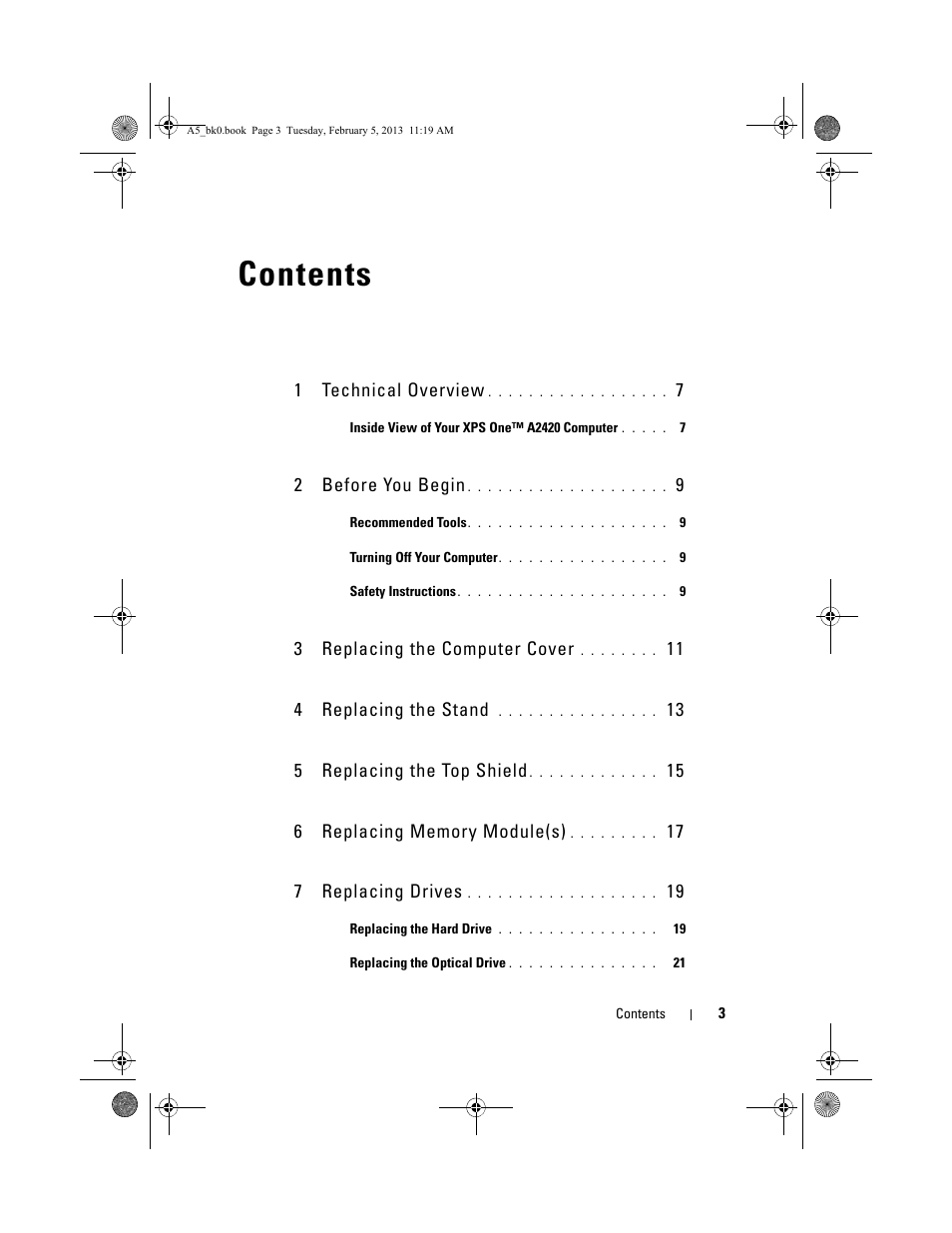 Dell XPS One 24 (Late 2008) User Manual | Page 3 / 50