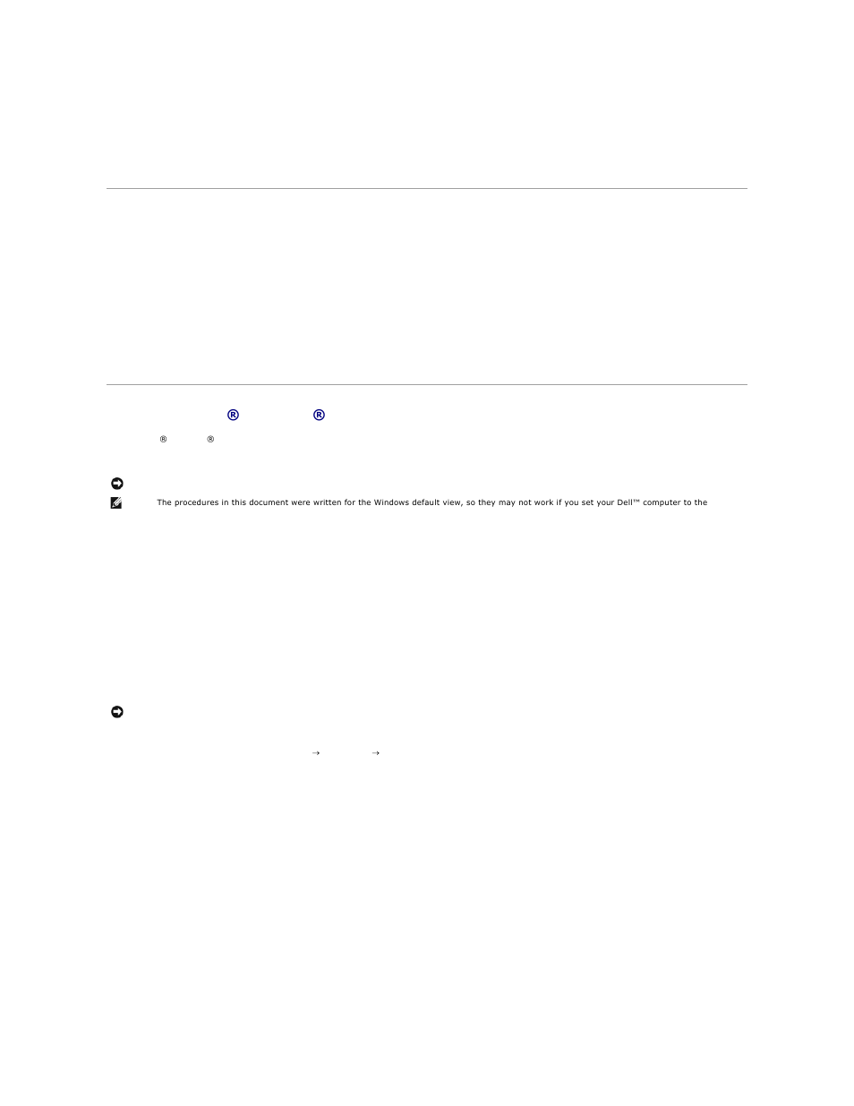 Resolving software and hardware incompatibilities, Using microsoft® windows® xp system restore, System restore | If using device driver rollback or, Creating a restore point | Dell Latitude D410 User Manual | Page 28 / 107