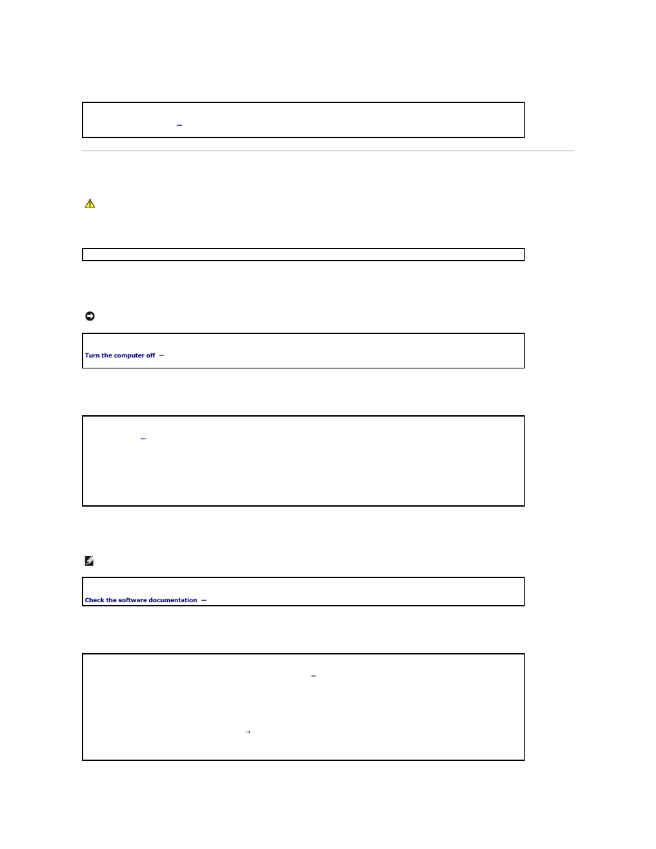Lockups and software problems, Unexpected characters, The computer does not start | The computer stops responding, A program stops responding, A program crashes repeatedly | Dell Latitude D410 User Manual | Page 87 / 107