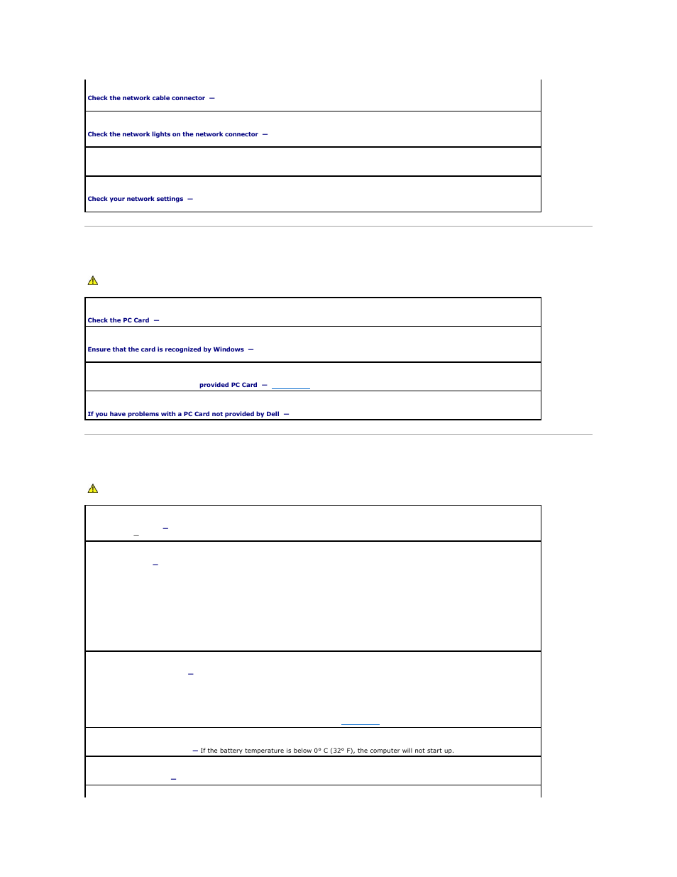 Pc card problems, Power problems | Dell Latitude D410 User Manual | Page 89 / 107