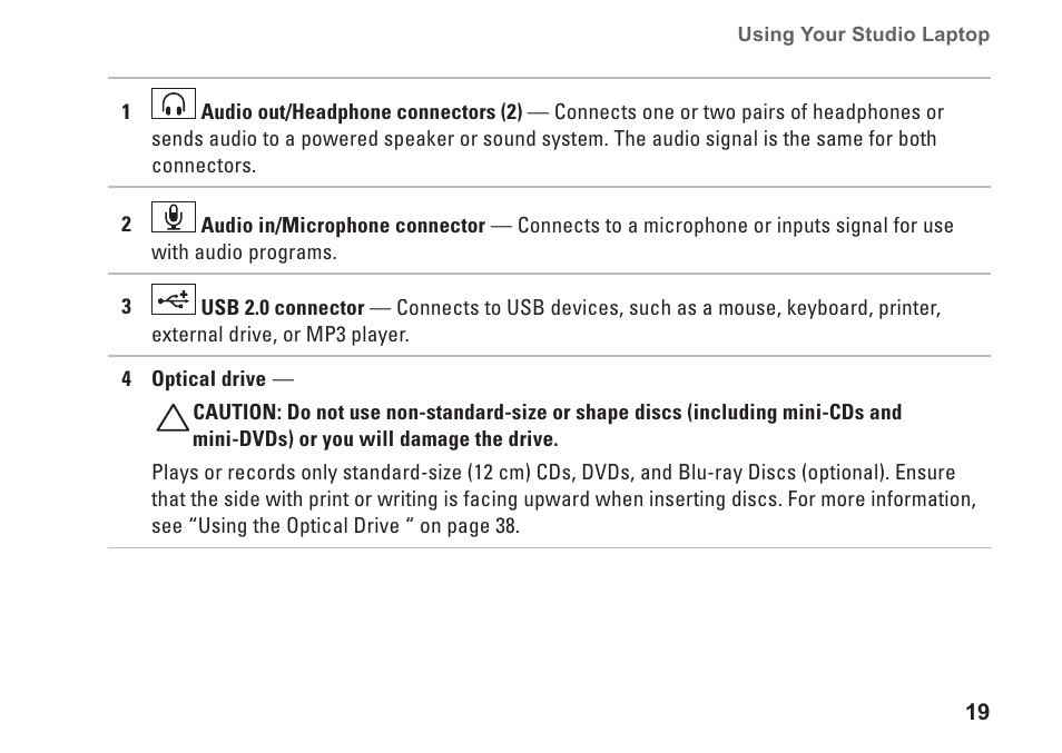 Dell Studio 1450 (Mid 2009) User Manual | Page 21 / 94