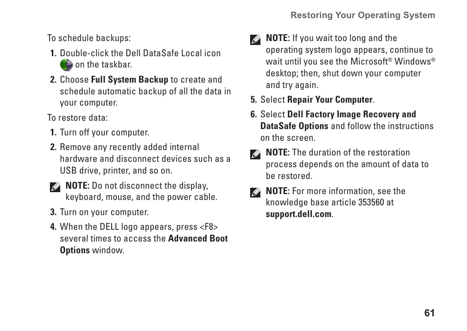 Dell Studio 1450 (Mid 2009) User Manual | Page 63 / 94