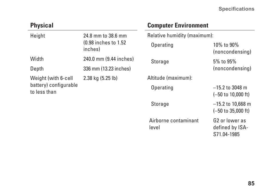 Dell Studio 1450 (Mid 2009) User Manual | Page 87 / 94