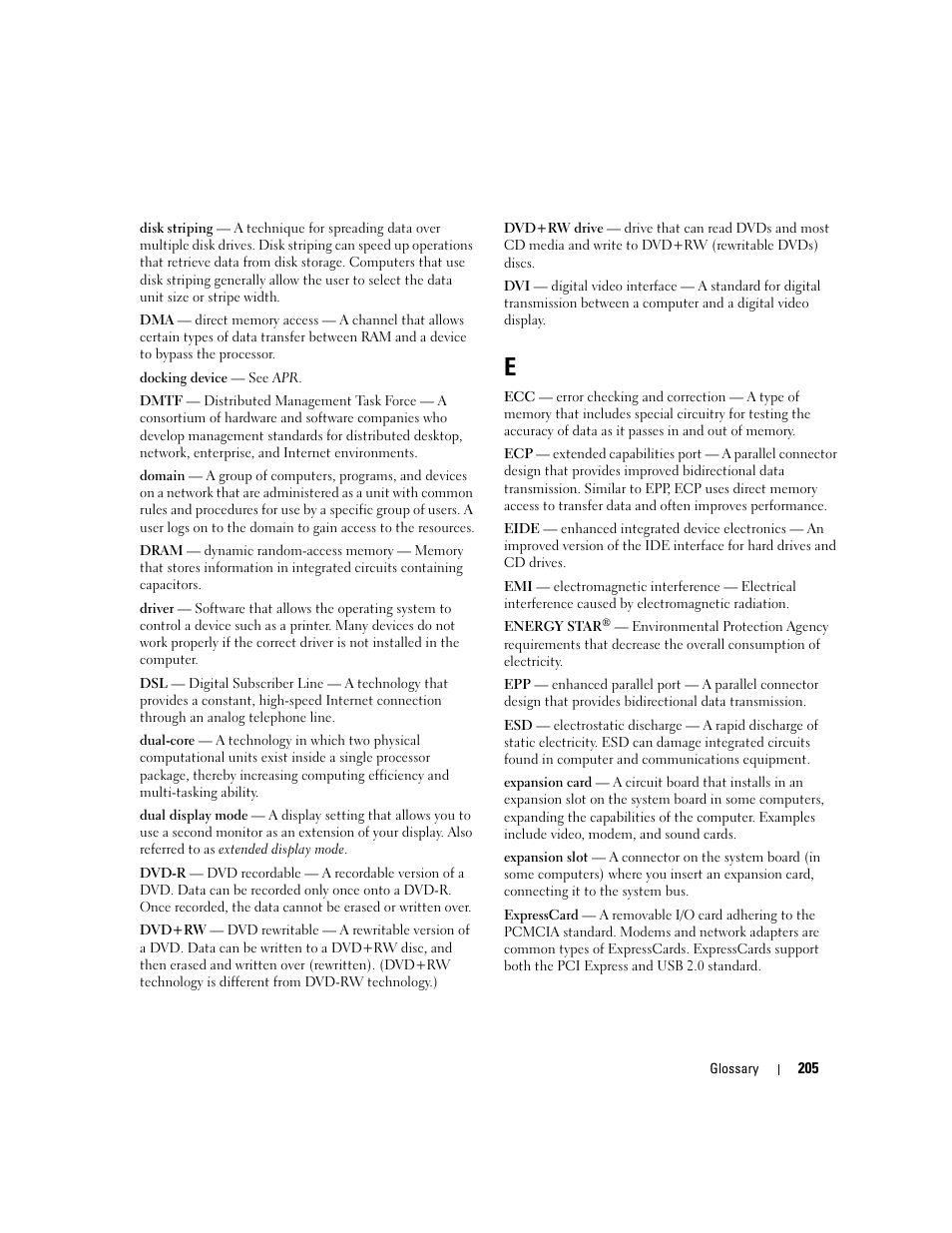 Dell XPS 720 (Mid 2007) User Manual | Page 205 / 218