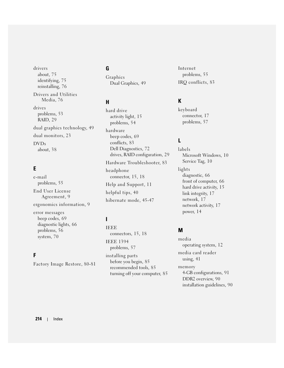 Dell XPS 720 (Mid 2007) User Manual | Page 214 / 218