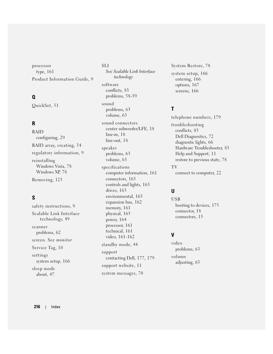 Dell XPS 720 (Mid 2007) User Manual | Page 216 / 218