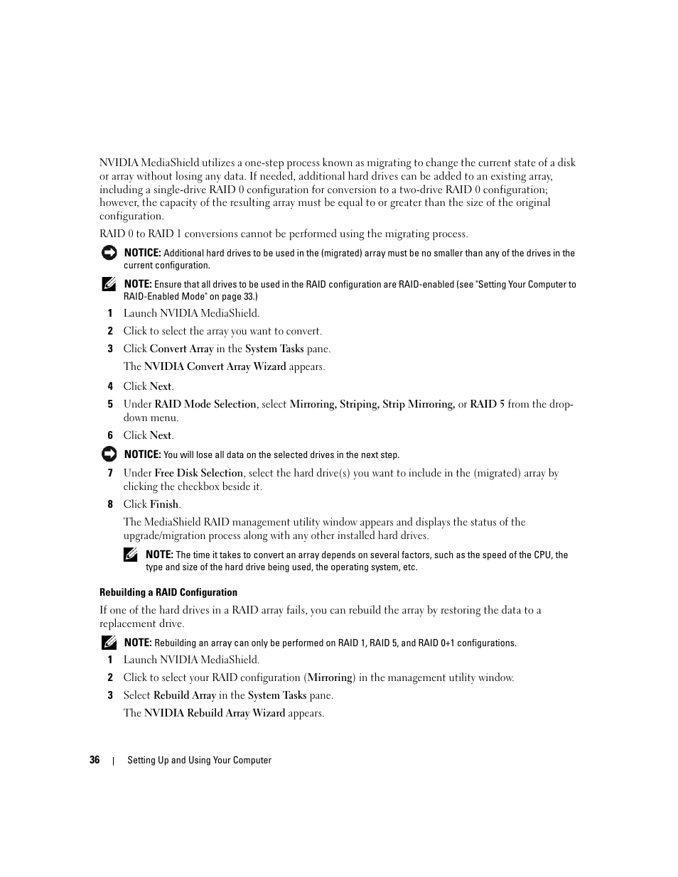 Dell XPS 720 (Mid 2007) User Manual | Page 36 / 218