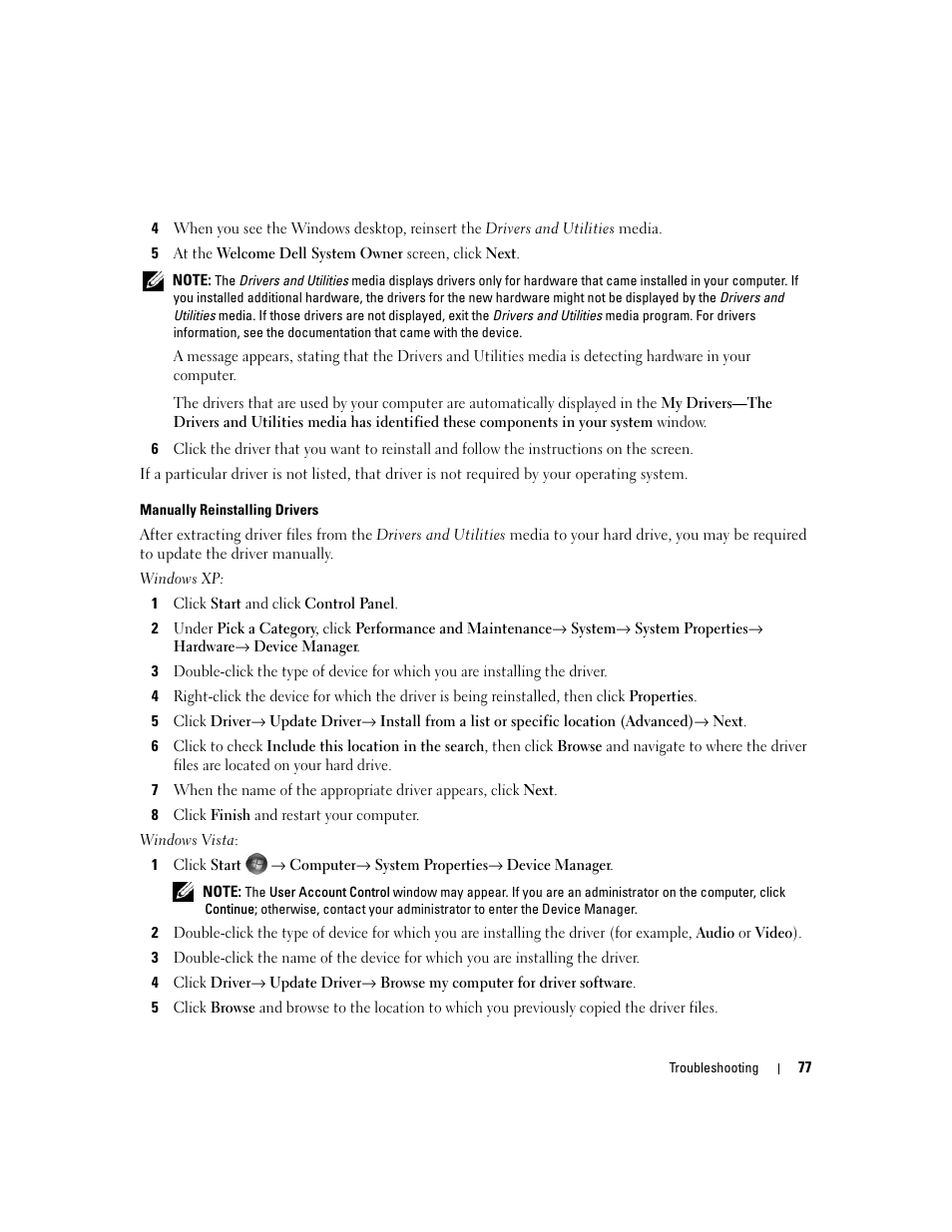 Dell XPS 720 (Mid 2007) User Manual | Page 77 / 218