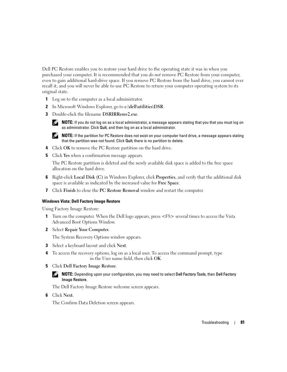 Dell XPS 720 (Mid 2007) User Manual | Page 81 / 218