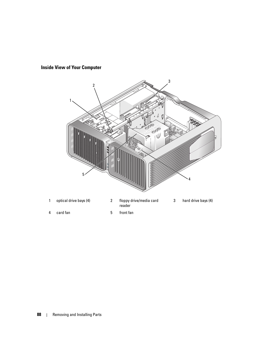 Inside view of your computer | Dell XPS 720 (Mid 2007) User Manual | Page 88 / 218