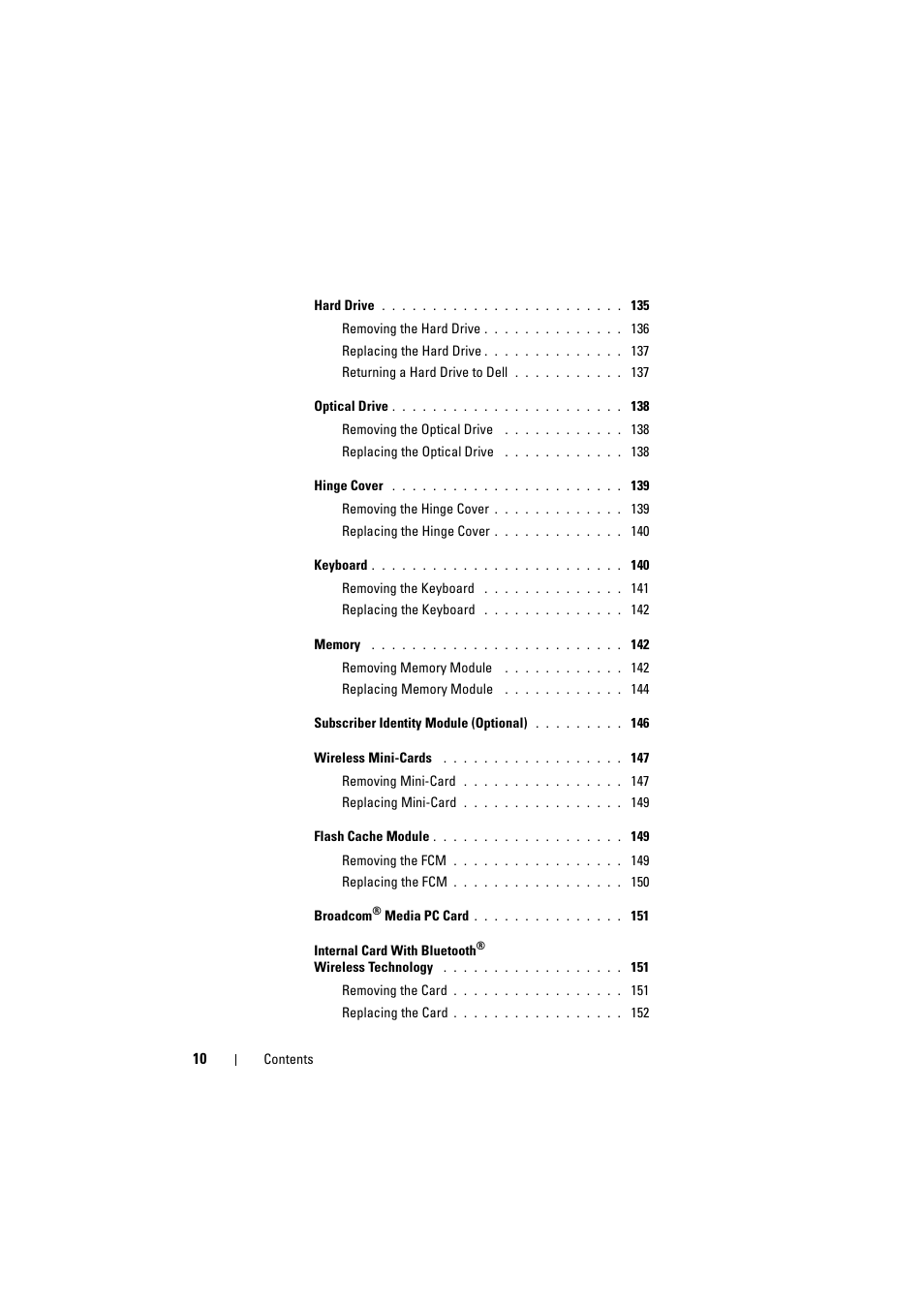 Dell Inspiron 1526 (Late 2007) User Manual | Page 10 / 206