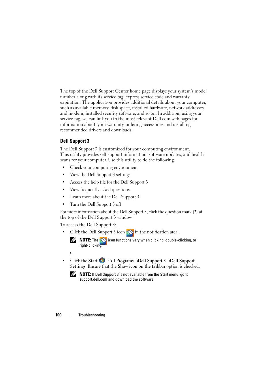 Dell support 3 | Dell Inspiron 1526 (Late 2007) User Manual | Page 102 / 206