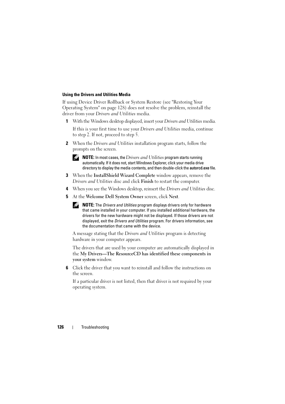 Dell Inspiron 1526 (Late 2007) User Manual | Page 128 / 206