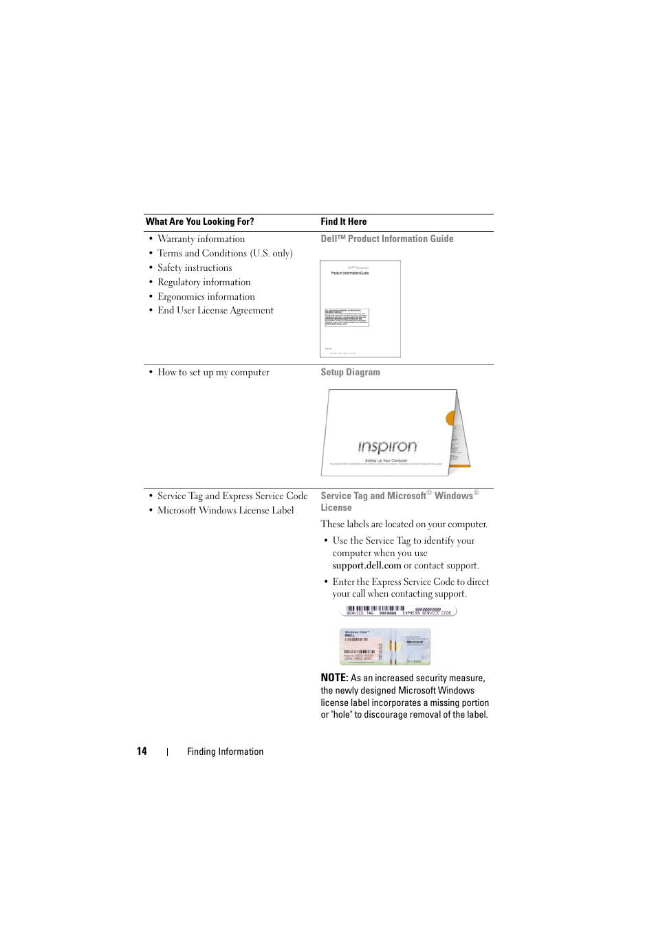 Dell Inspiron 1526 (Late 2007) User Manual | Page 14 / 206