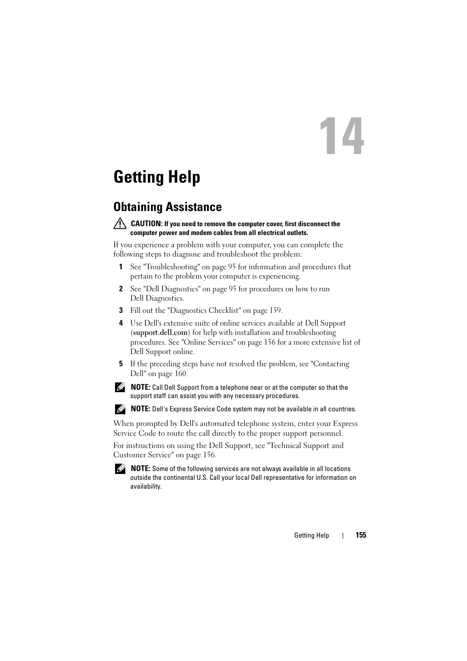 Getting help, Obtaining assistance | Dell Inspiron 1526 (Late 2007) User Manual | Page 157 / 206