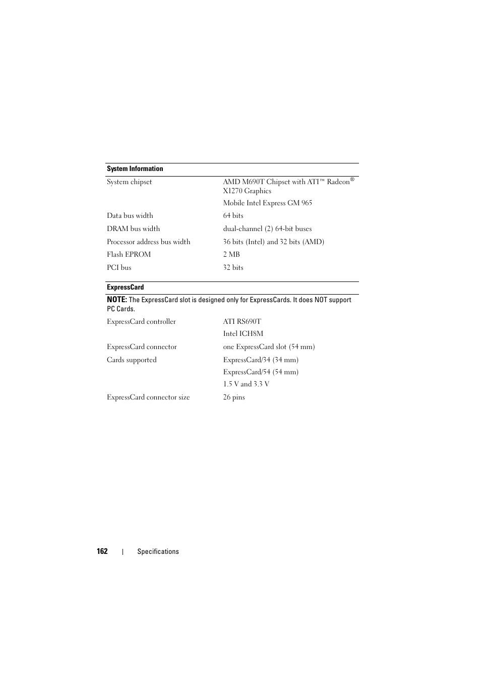Dell Inspiron 1526 (Late 2007) User Manual | Page 164 / 206