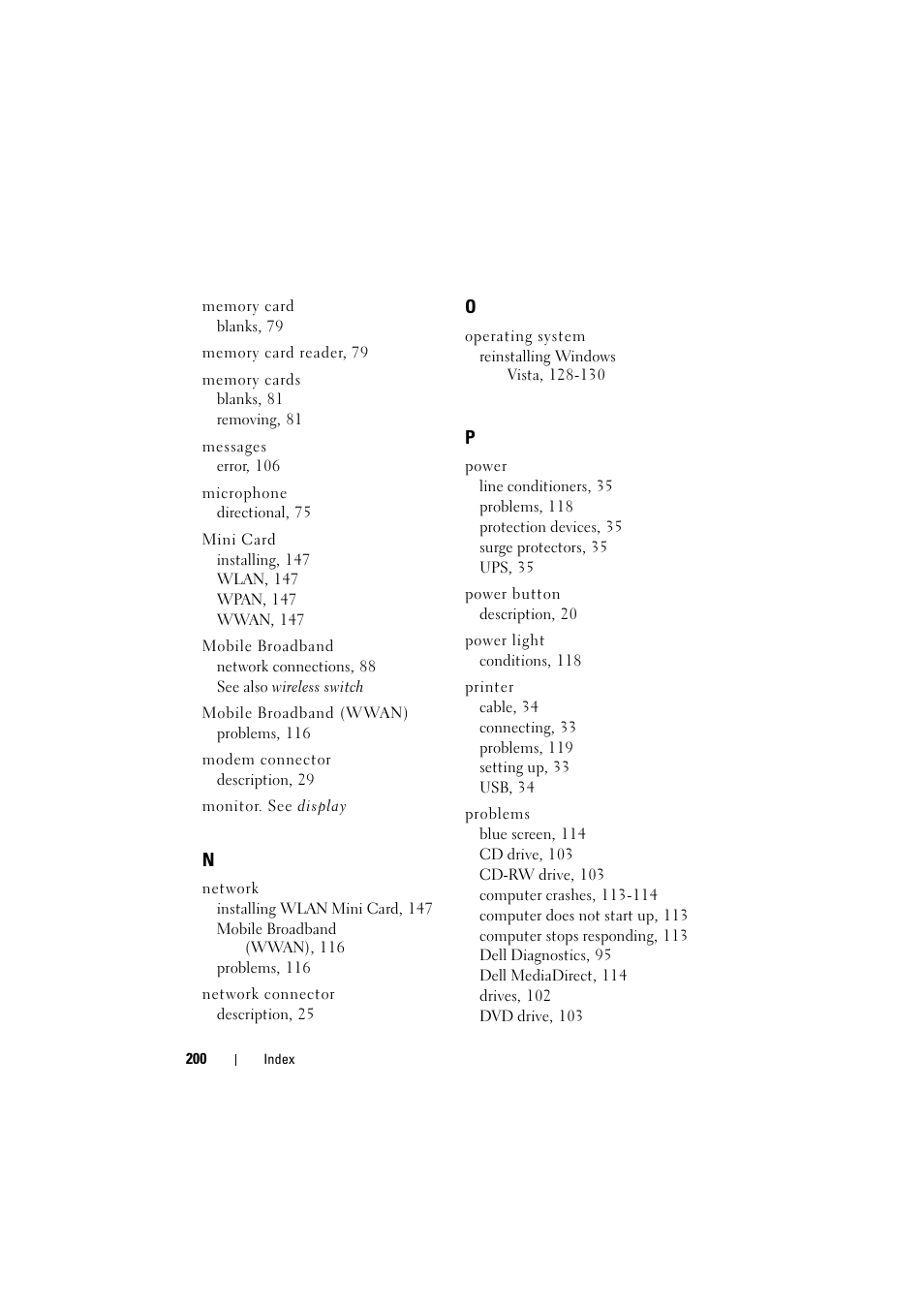 Dell Inspiron 1526 (Late 2007) User Manual | Page 202 / 206