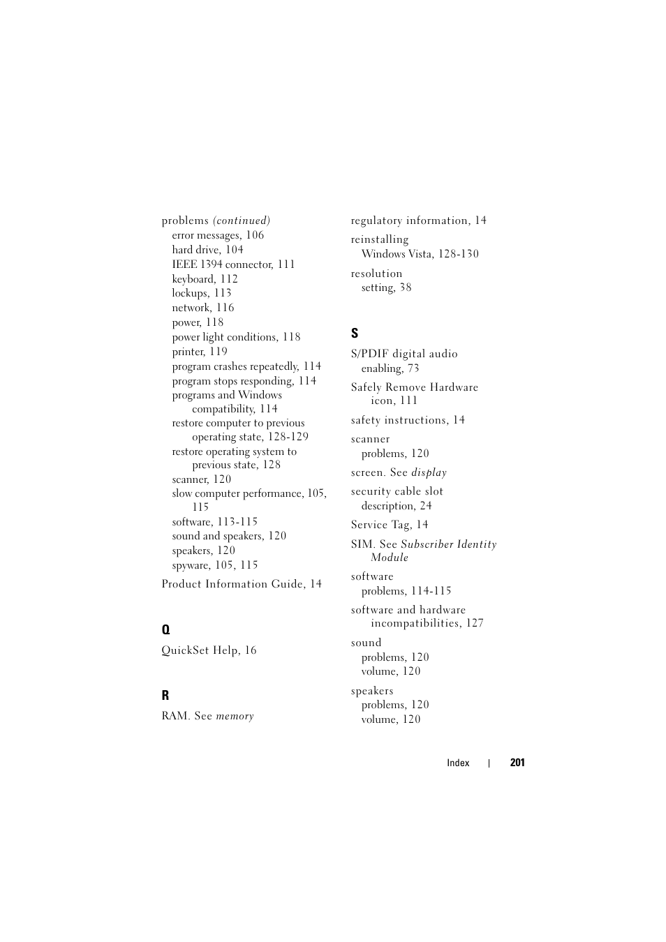 Dell Inspiron 1526 (Late 2007) User Manual | Page 203 / 206