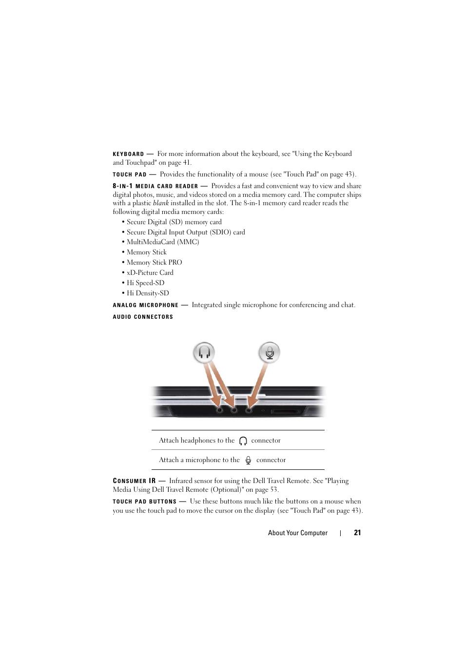 Dell Inspiron 1526 (Late 2007) User Manual | Page 21 / 206