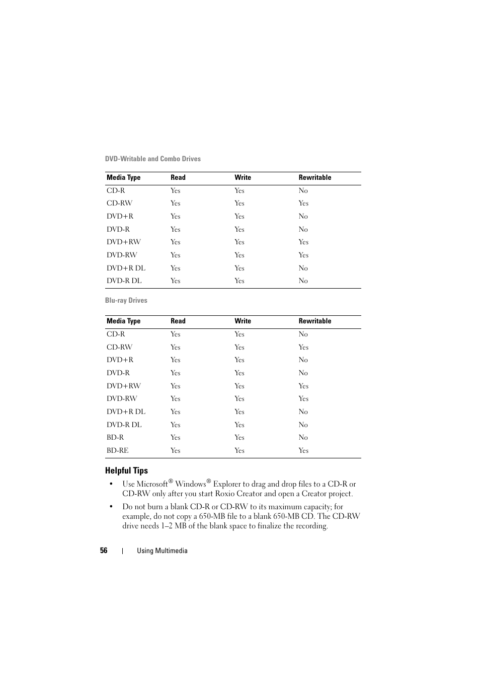 Helpful tips | Dell Inspiron 1526 (Late 2007) User Manual | Page 56 / 206