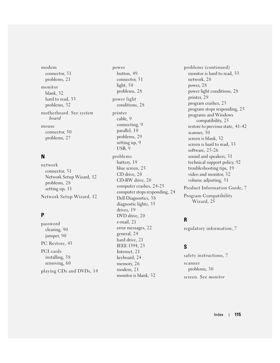 Dell Dimension 1100/B110 User Manual | Page 115 / 116