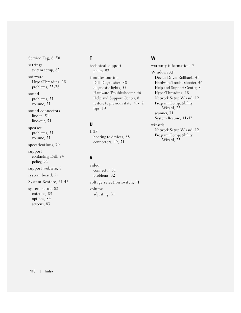 Dell Dimension 1100/B110 User Manual | Page 116 / 116