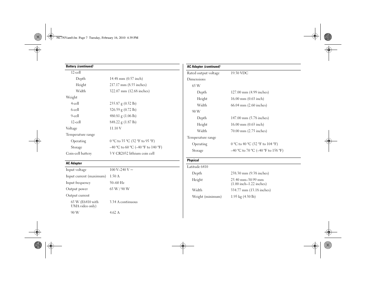 Dell Latitude E6410 User Manual | Page 7 / 8