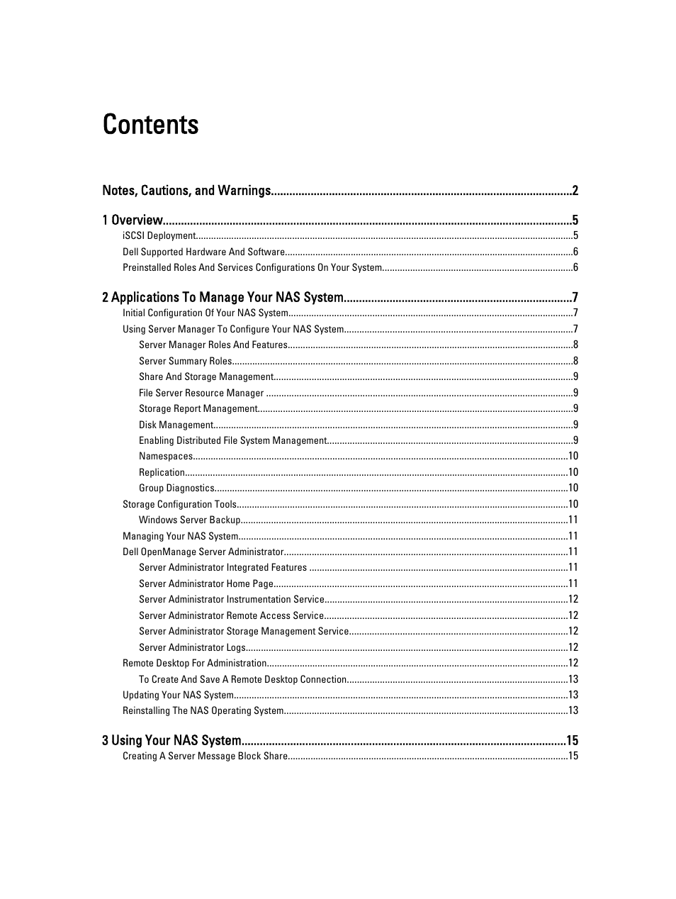 Dell PowerVault 701N (Deskside NAS Appliance) User Manual | Page 3 / 29